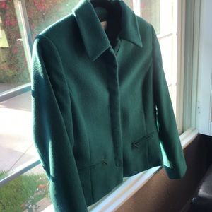 Teal cropped blazer